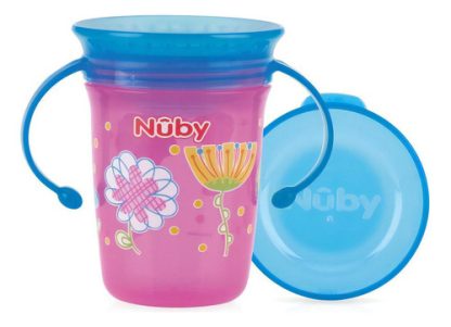 Imagen 1 de 1 de Nuby Vaso Wonder 360 Grados Con Asas Y Manijas 240ml