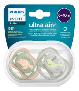 Miniatura 1 de 8 de Chupete Ultra Air 6-18m Tortuja/ballena  Avent 6-12 Meses