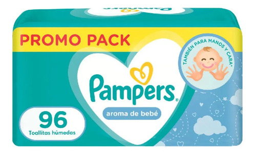 Imagen 1 de 4 de Toallitas Húmedas Pampers Aroma De Bebé Promo 2 x 48u