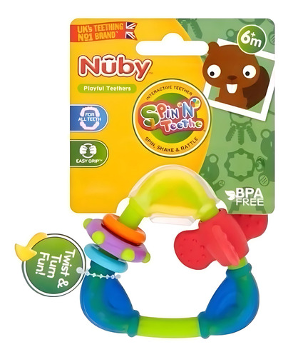 Imagen 2 de 2 de Nuby Mordillo Spin Mover Y Girar + 6 Meses