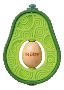 Miniatura 1 de 3 de Mordillo Palta Avocado De Silicona Y Madera Giratoria Nuby