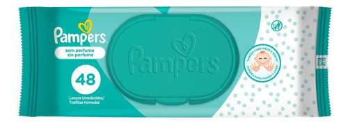 Imagen 2 de 2 de Toallitas Humedas Pampers Sin Perfume Con Tapa x 48 u