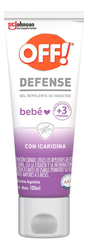 Imagen 2 de 2 de Off! Defense Repelente Bebés Gel 100 Ml