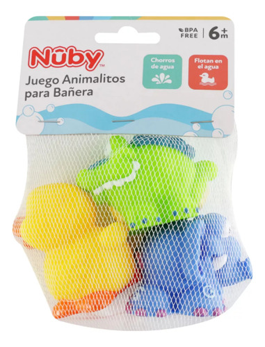 Imagen 4 de 4 de Animalitos Para El Baño Nuby Flotan Y Lanzan Agua Pack 3 Uni