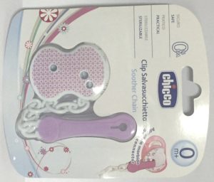 Miniatura 2 de 2 de Clip Porta Chupete Con Cadena Color Rosa