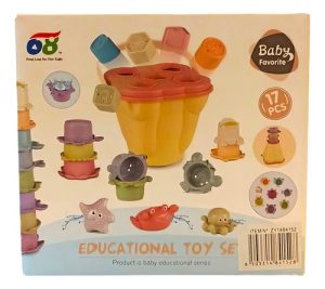 Miniatura 3 de 3 de Set Balde De Encastres Torre Apilable Baby Favorite (17 piezas)
