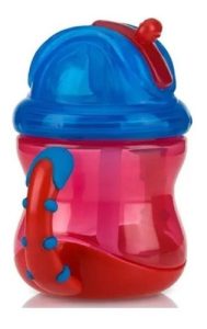 Miniatura 1 de 1 de Vaso Nuby Con Manijas Sorbete Antiderrame Y Tapa 240ml