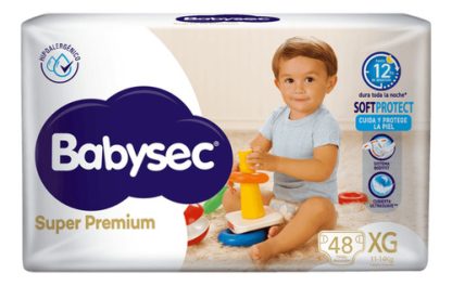 Imagen 1 de 1 de Pañales Babysec Super Premium XG x 48 unidades