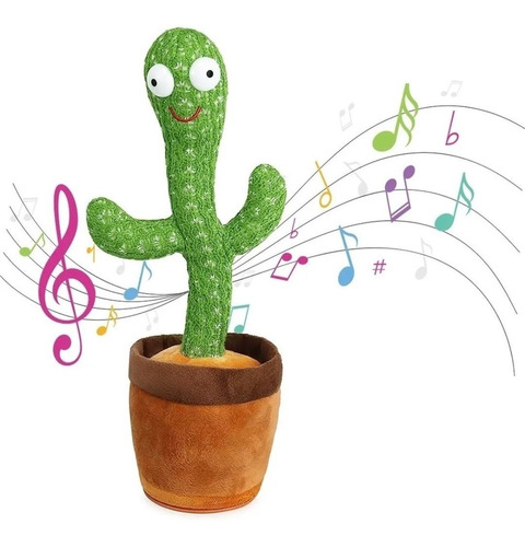 Imagen 1 de 8 de Juguete  Cactus Bailarín Con Música Canta Baila Y Repite Voz