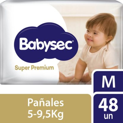 Imagen 2 de 2 de Pañales Babysec Super Premium M x 48 unidades