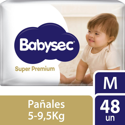 Imagen 2 de 2 de Pañales Babysec Super Premium M 48u