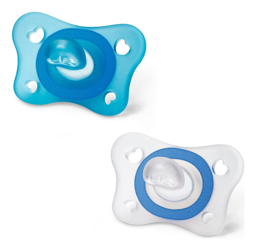 Imagen 2 de 3 de Chupetes Chicco Physio Mini Soft 2-6 Meses Luminoso Set X 2