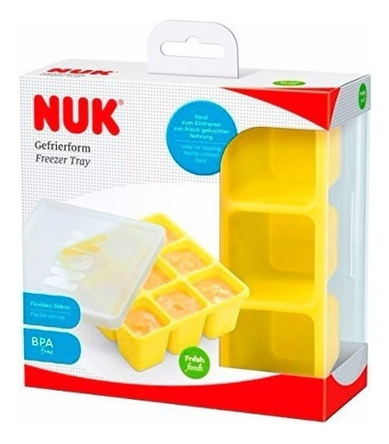 Imagen 2 de 3 de Cubetera Para Alimentos Nuk Bebe Fresh Food Silicona C/ Tapa