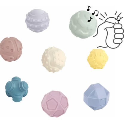 Imagen 2 de 3 de Pelotas Locas Sensoriales Blandas Texturas Para El Agua X8