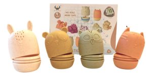 Miniatura 3 de 5 de Juguete Para Baño Animalitos Escondidos Goma Blanda Agua Color Pastel