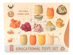 Miniatura 5 de 5 de Juguete Para Baño Animalitos Escondidos Goma Blanda Agua Color Pastel