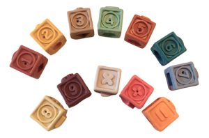 Miniatura 4 de 7 de Juego Didactico De Goma Blanda Cubos Y Animalitos Para Bebe Color Pastel