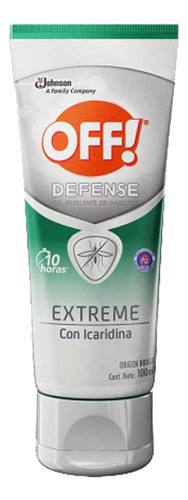 Imagen 3 de 7 de Repelente Off! Defense Extreme Gel 100 Ml