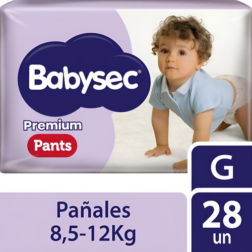 Imagen 1 de 2 de Pañales Babysec Premium Pants Talle Grande G 28u