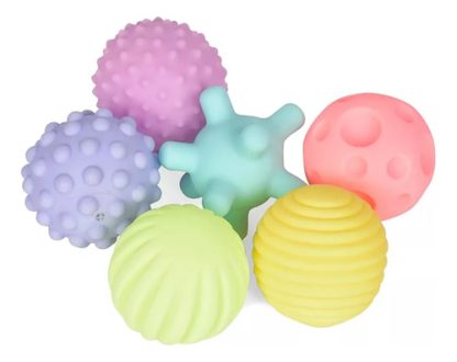 Imagen 1 de 6 de Pelotas Locas Divertidas Surtidas 2 Multicolores Blandas 6pzas