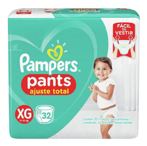 Imagen 2 de 8 de Pañales Pampers Pants Confort Sec Xg 32u