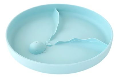 Imagen 1 de 1 de Plato De Silicona Con Tres Divisiones con Ventosa (Ballena)