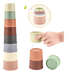 Miniatura 3 de 3 de Torre De Vasos Apilables De 8 Piezas Didacticas Multicolor