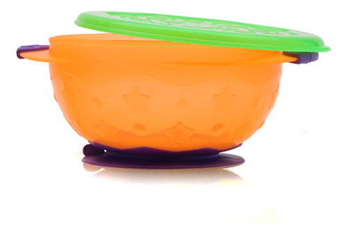 Imagen 9 de 12 de Bowl Con Sopapa Para Bebés Tamaño Large - Baby Innovation Color Naranja Liso