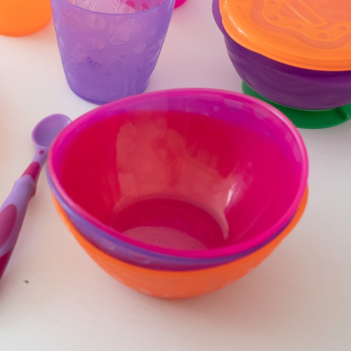 Imagen 9 de 10 de Bowls Apilables De Colores Para Bebés - Baby Innovation Color Multicolor Liso