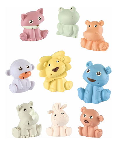 Imagen 1 de 4 de Set 9 Animalitos Surtidos Multicolor Baby Favorite