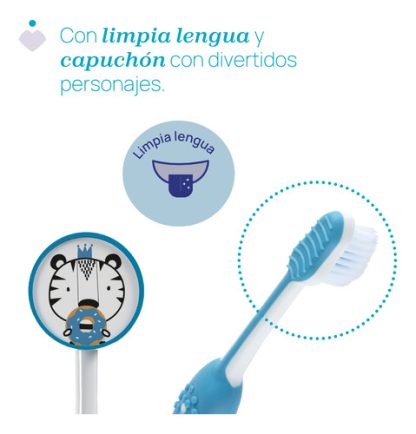 Imagen 6 de 7 de Cepillo De Dientes Chicco De 3-6 Años Color Azul