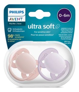 Miniatura 2 de 3 de Chupetes Philips Avent Scf091/31 Ultra Soft 0-6m Color Rosa