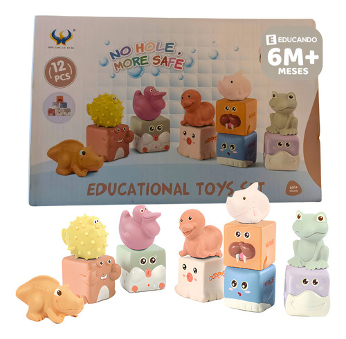 Imagen 1 de 3 de Juego Didactico Para Bebes Con Animales Y Caritas Color Pastel Baby Favorite