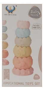 Miniatura 7 de 8 de Torre Loca Apilable De 6 Piezas Dinosaurios Letras Numeros Color Pasteles