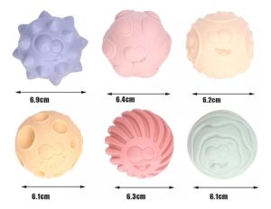 Miniatura 5 de 10 de Pelotas Locas Divertidas Surtidas 1 Multicolores Blandas 6pzas