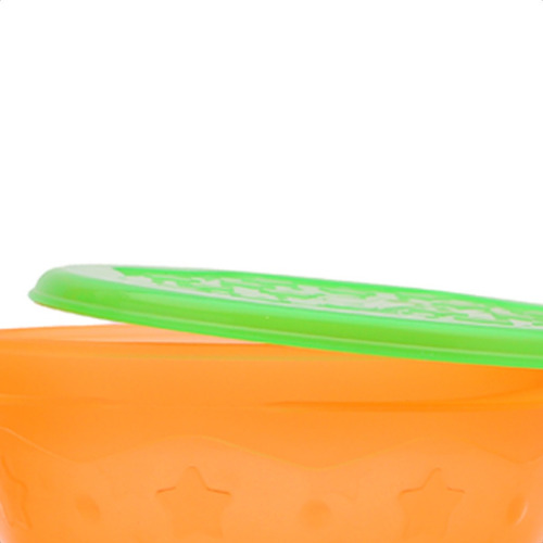 Imagen 3 de 12 de Bowl Con Sopapa Para Bebés Tamaño Large - Baby Innovation Color Naranja Liso