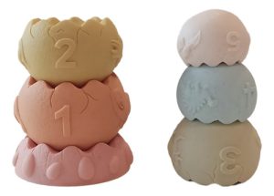 Miniatura 6 de 8 de Torre Loca Apilable De 6 Piezas Dinosaurios Letras Numeros Color Pasteles