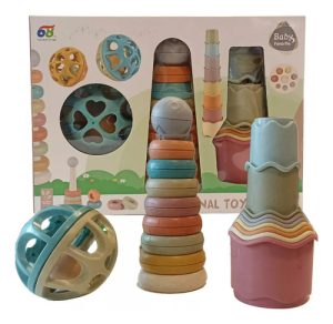 Miniatura 1 de 1 de Torre Apilable Baldes Y Pelota Multicolor Baby Favorite