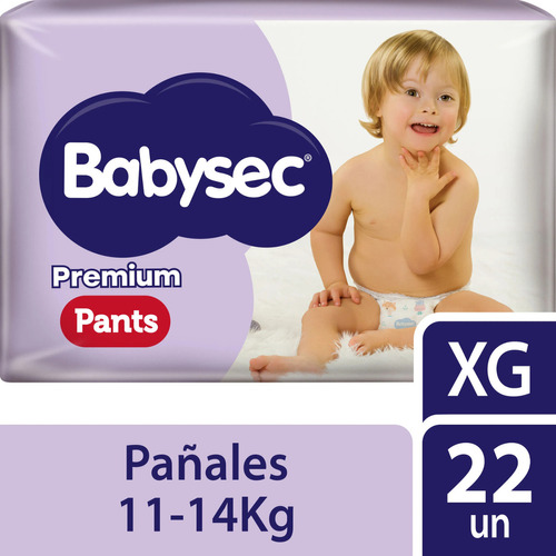 Imagen 1 de 3 de Pañales Pants Babysec Premium Xg 22 Unidades