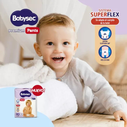 Imagen 2 de 3 de Pañales Pants Babysec Premium Xg 22 Unidades