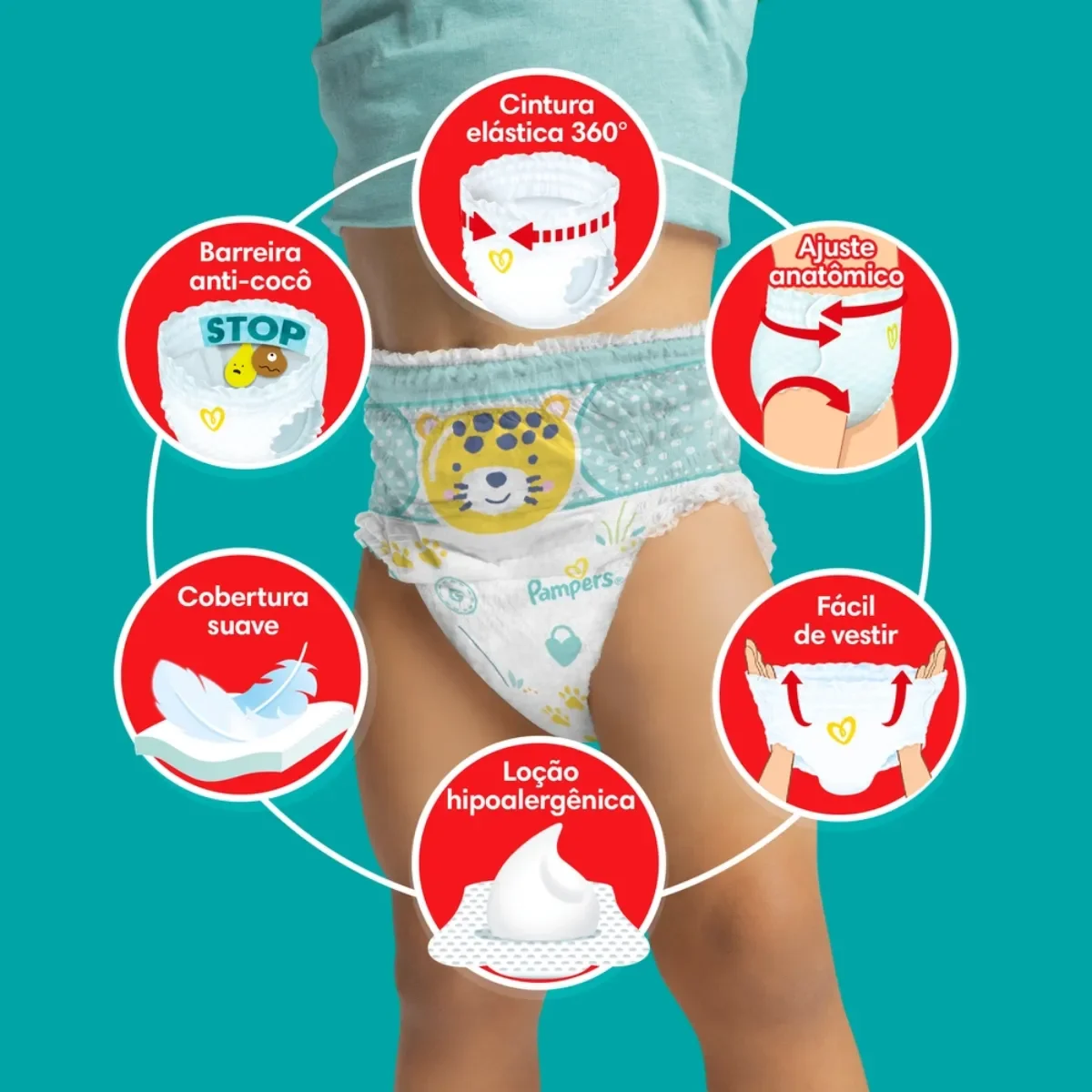 Imagen 4 de 8 de Pañales Pampers Pants Confort Sec Xg 32u