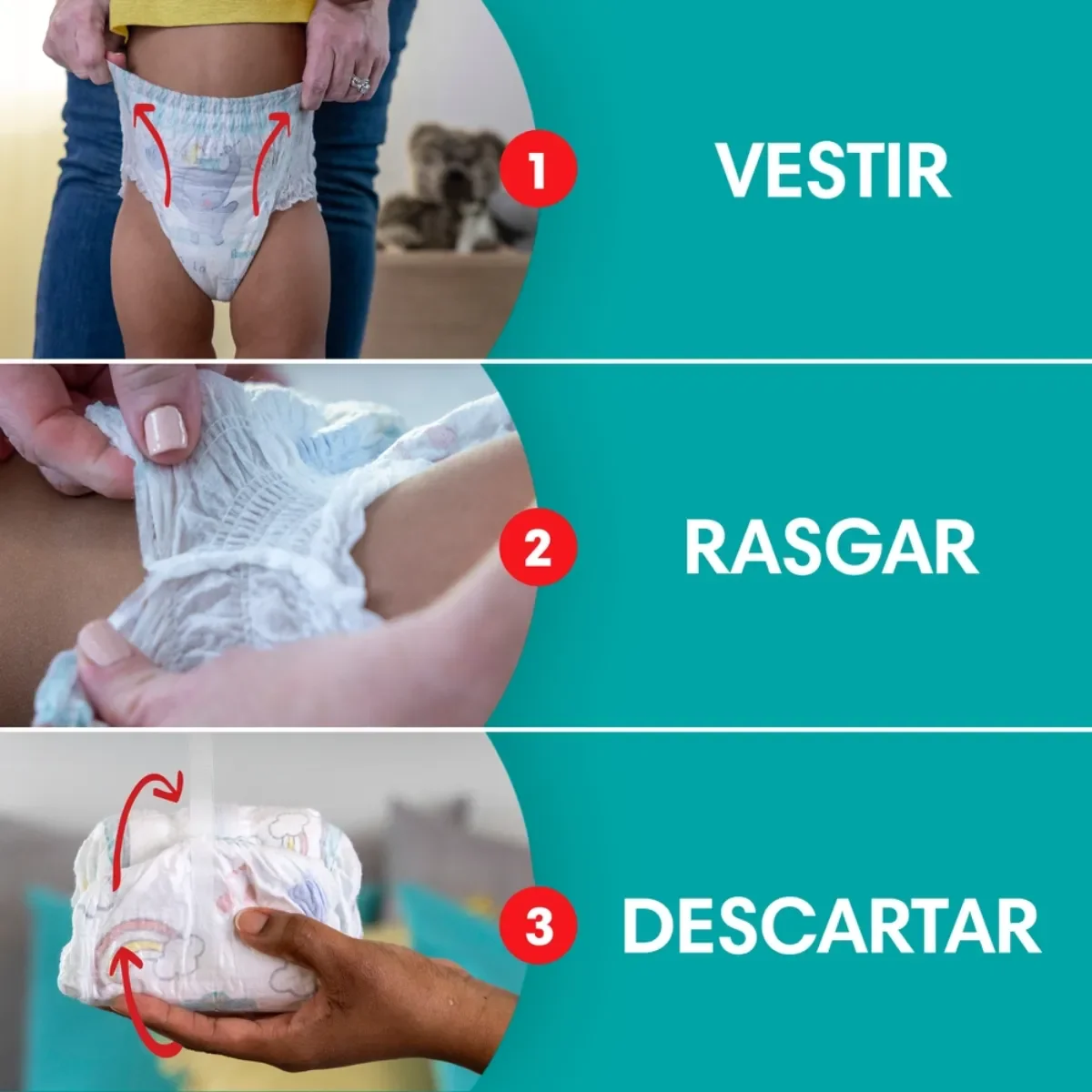 Imagen 5 de 6 de Pañales Pampers Pants Confort Sec Xxg 28u