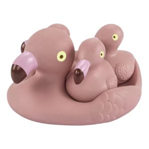 Miniatura 1 de 2 de Set De 4 Flamencos Blandos Goma Para El Baño