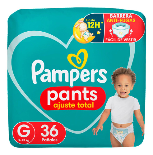 Imagen 1 de 4 de Pañales Pampers Pants Confort Sec G 36 Uni