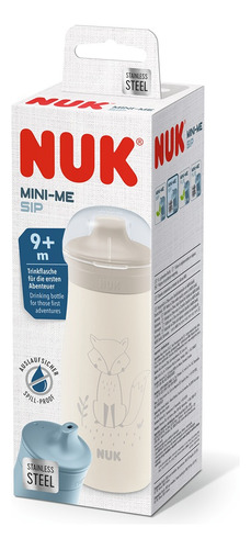 Imagen 2 de 2 de Vaso Botella Mini-me Sip Acero Inox 300ml +9m Zorro Beige - Nuk