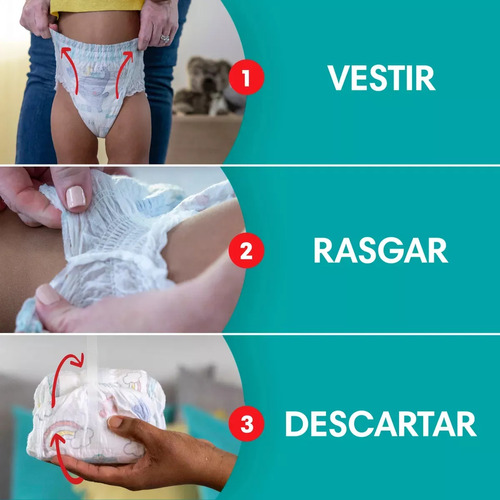 Imagen 4 de 4 de Pañales Pampers Pants Confort Sec G 36 Uni