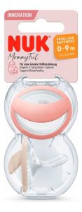 Miniatura 1 de 6 de set x2 Chupetes Nuk Mommyfeel Silicona 0-9M Rosa