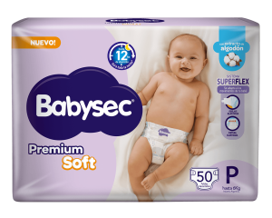 Miniatura 1 de 4 de Pañales Babysec Premium Soft Talle P X 50