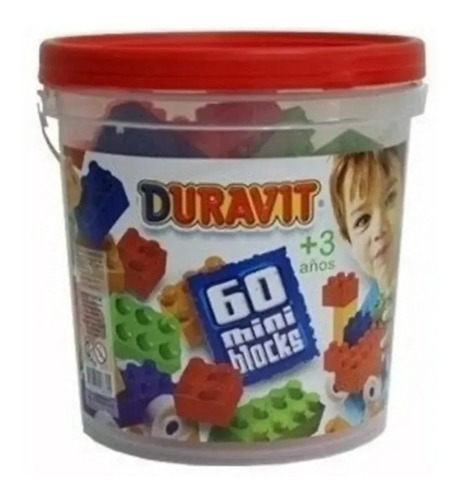 Imagen 4 de 7 de Juego De Mini Bloques En Balde 60 Piezas - Duravit
