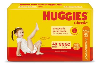 Imagen 1 de 1 de Pañales Huggies Classic Xxxg X 48 Unidades